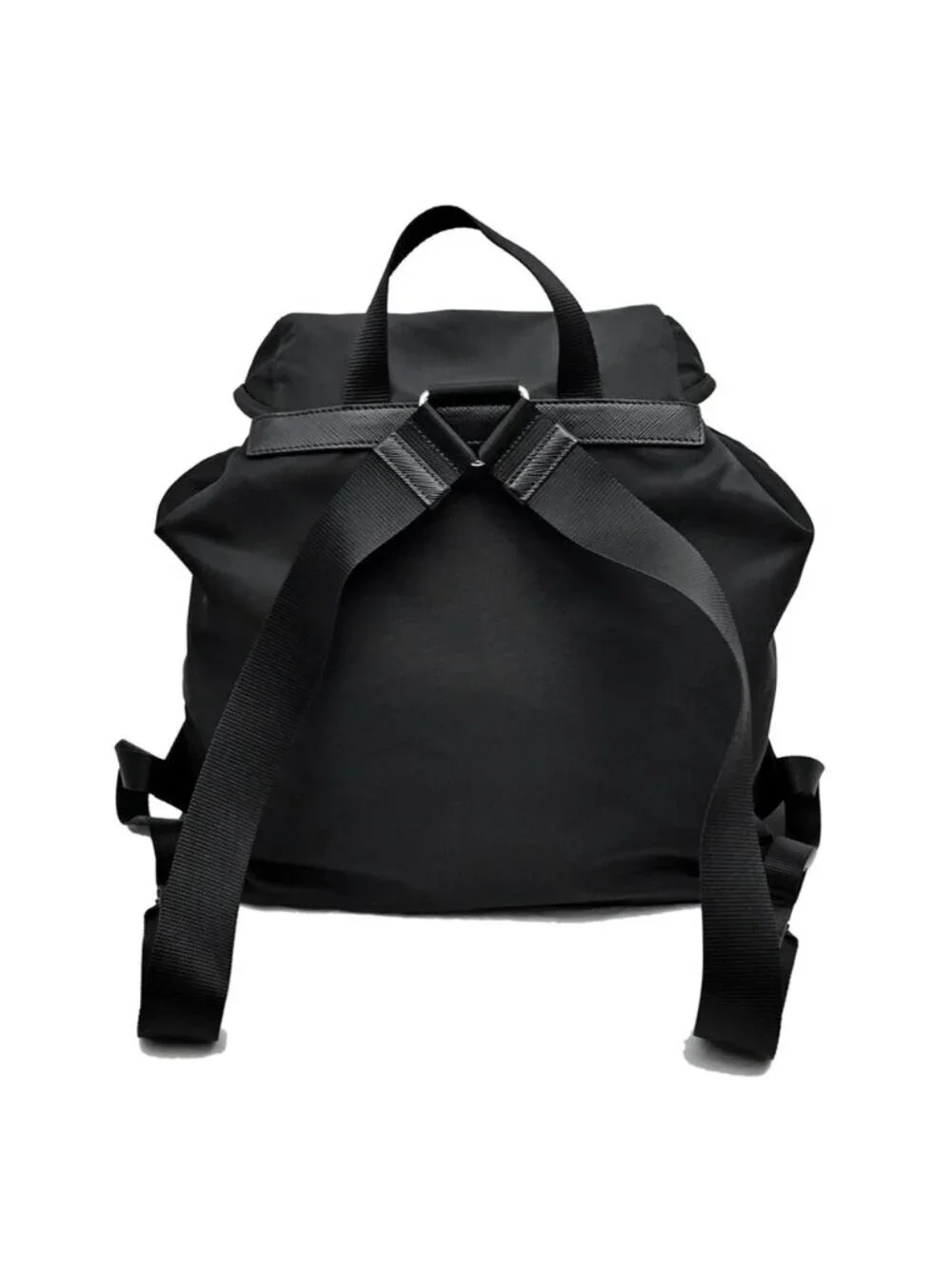 Prada Backpack Black Silver Nylon